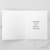 Aangepaste verjaardag met blauw en Paars Kaart (Binnen)