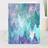 Aangepaste verjaardag met  blauw en Paars Kaart (Voorkant)