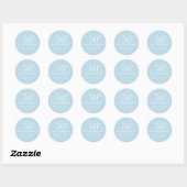 Aangepaste verjaardag modern strak minimalistisch ronde sticker (Vel)