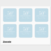 Aangepaste verjaardag modern strak minimalistisch vierkante sticker (Vel)