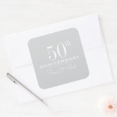 Aangepaste verjaardag modern strak minimalistisch vierkante sticker (Envelop)