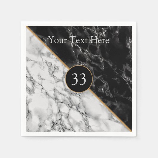 Aangepaste Verjaardag of Jubileum servetten Sjablo (Voorkant)