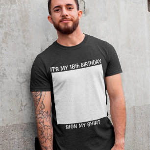 Aangepaste verjaardag Onderteken Mijn T-shirt