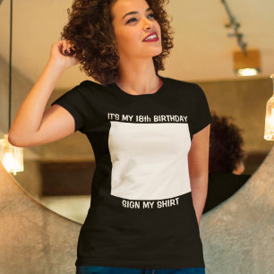 Aangepaste verjaardag Onderteken Mijn T-shirt