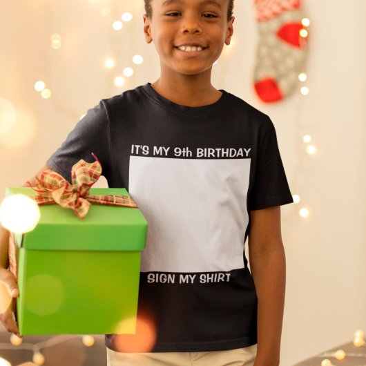 Aangepaste verjaardag Onderteken Mijn T-shirt