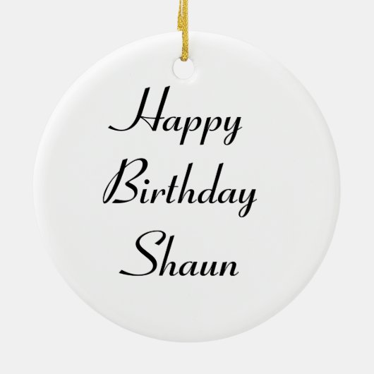 Aangepaste verjaardag overvliegen keramisch ornament (Achterkant)