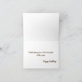 Aangepaste Verjaardag Paar Foto Gevouwen Kaart (Binnen)