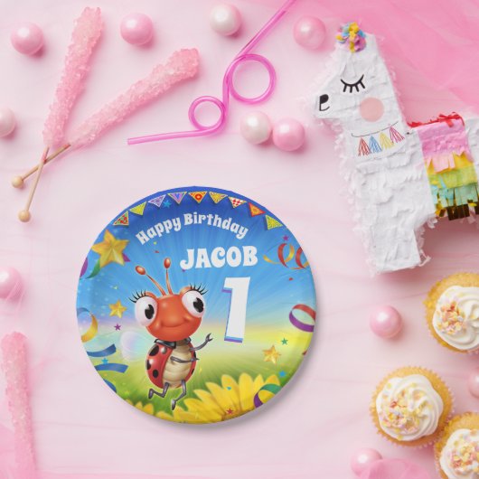 Aangepaste Verjaardag Party bord boy 1 jaar oud (Feest)