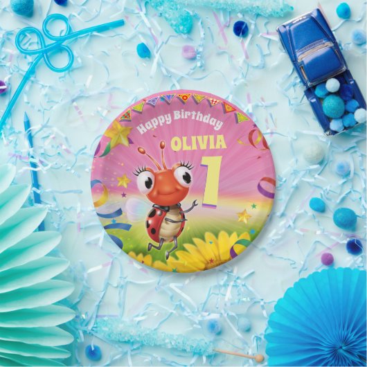 Aangepaste Verjaardag Party bord meisje 1 jaar oud (Feest)