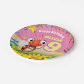 Aangepaste Verjaardag Party bord meisje 9 jaar oud (Gekanteld)