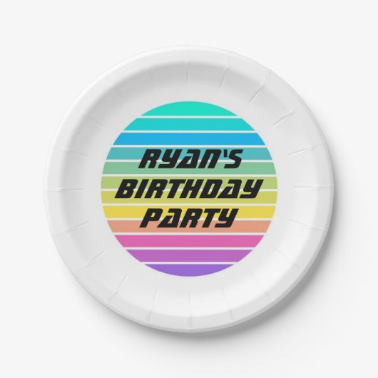 Aangepaste Verjaardag Party Paper Bord – Sci-Fi Ra (Voorkant)