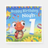 Aangepaste Verjaardag Party papier servet jongen 1 (Voorkant)