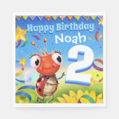 Aangepaste Verjaardag Party papier servet jongen 2 (Voorkant)