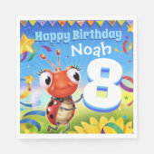 Aangepaste Verjaardag Party papier servet jongen 8 (Voorkant)