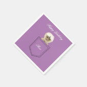 Aangepaste Verjaardag Pocket Monkey Servet (Hoek)