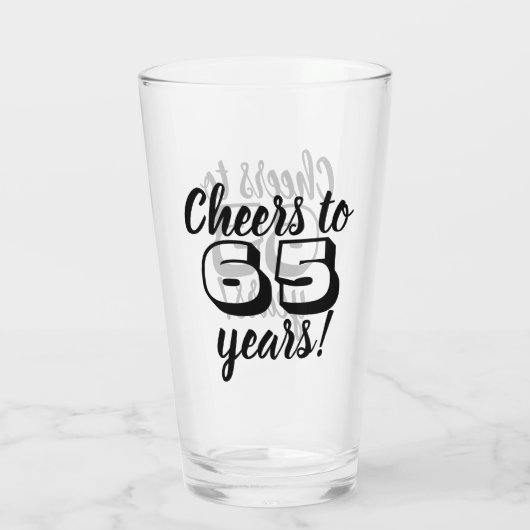 Aangepaste Verjaardag Proost op Jaren Bier/Drink Glas (Achterkant)