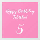 Aangepaste verjaardag raamsticker (Vel)