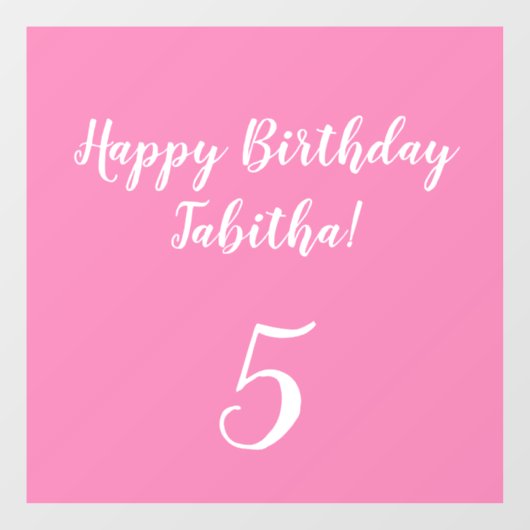 Aangepaste verjaardag raamsticker (Vel)