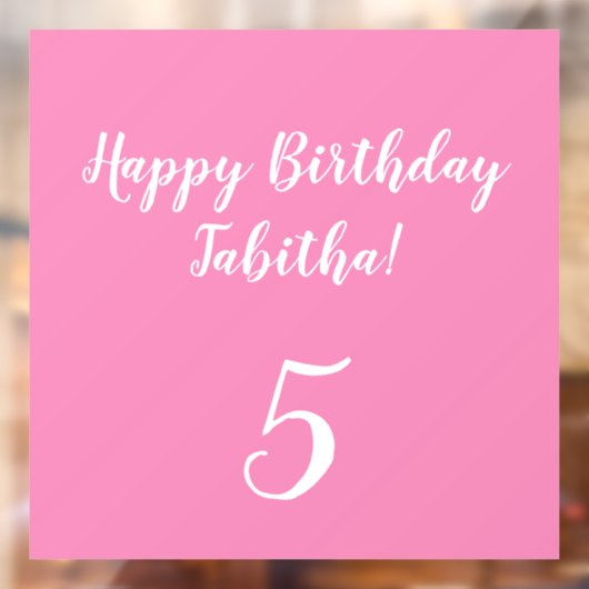 Aangepaste verjaardag raamsticker (Vel 2)