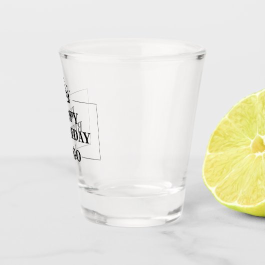 Aangepaste Verjaardag Sjabloon Personaliseer Gift  Shot Glas (Rechts)