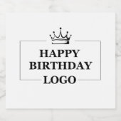 Aangepaste Verjaardag Sjabloon Personaliseer Gift  Sparkling Wijnetiket (Enkel label)