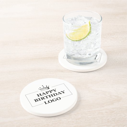 Aangepaste Verjaardag Sjabloon Personaliseer Gift  Zandsteen Onderzetter (Zijkant)