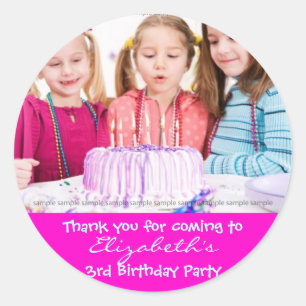 Aangepaste Verjaardag sticker: Mijn kleine meisje  Ronde Sticker