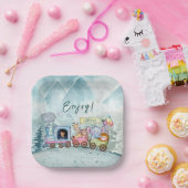 Aangepaste Verjaardag Teken Chugga Chugga Choo Cho Papieren Bordje (Feest)