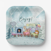 Aangepaste Verjaardag Teken Chugga Chugga Choo Cho Papieren Bordje (Voorkant)