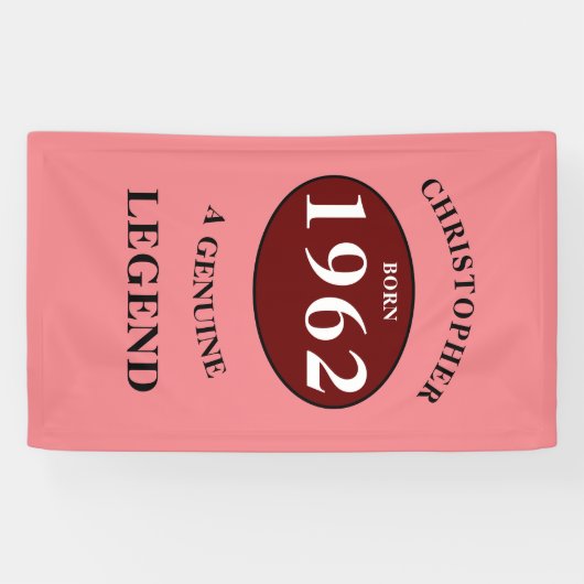 Aangepaste verjaardag toevoegen naam Jaar Born Par Spandoek (Horizontaal)