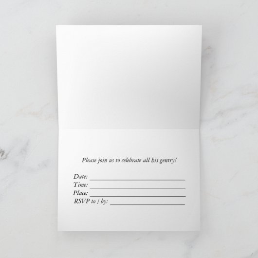 Aangepaste Verjaardag Uitnodiging w / Top Hat en S (Binnen)