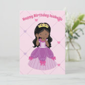 Aangepaste verjaardag van Afrikaanse Amerikaanse p Kaart (Staand voorkant)