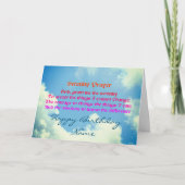 Aangepaste verjaardag van de dienst Prayer Blue Sk Kaart (Voorkant)