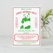 Aangepaste verjaardag van het Chinese menu Overnam Kaart (Staand voorkant)