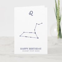 Aangepaste verjaardag van Leo Zodiac Star