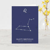 Aangepaste verjaardag van Leo Zodiac Star Kaart (Gele Bloem)