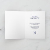 Aangepaste verjaardag van Pisces Zodiac Star Kaart (Binnen)