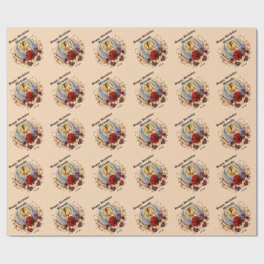 Aangepaste verjaardag van Virgo personaliseren Cadeaupapier (Vlak)