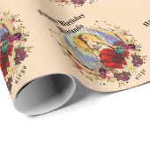 Aangepaste verjaardag van Virgo personaliseren Cadeaupapier (Rol Hoek)