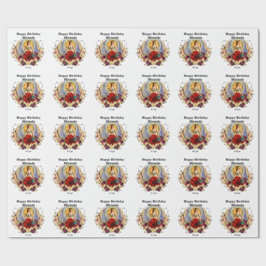 Aangepaste verjaardag van Virgo personaliseren Cadeaupapier (Vlak)
