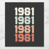 Aangepaste  verjaardag wijn etiket (Enkel label)