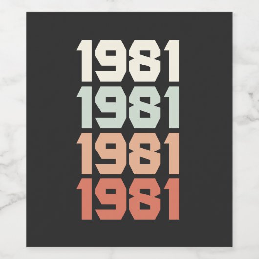 Aangepaste verjaardag wijn etiket (Enkel label)