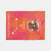 Aangepaste Verjaardag Zodiac Ram - Foto Modern Des Fleece Deken (Voorkant (Horizontaal))