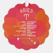 Aangepaste Verjaardag Zodiac Ram - Foto Modern Des Ornament Kaart (Achterkant)