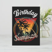 Aangepaste verjaardag Zomer Party Beach Celebratio Kaart (Staand voorkant)