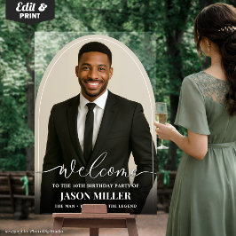 Aangepaste verjaardags Acrylaat Boog Bord, Feestel Acryl Bord