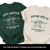 Aangepaste Verjaardags Crew Verjaardagsreis Groep T-shirt