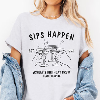 Aangepaste Verjaardags Crew Verjaardagsreis Groep T-shirt