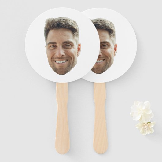 Aangepaste Verjaardags Cupcake voor vrijgezellenfe Handwaaier (Voorkant en achterkant)