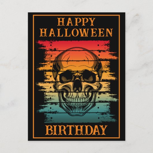 Aangepaste verjaardags Halloween-feestviering Briefkaart (Voorkant)